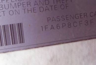 VIN 1FA6P8CF3F5409289