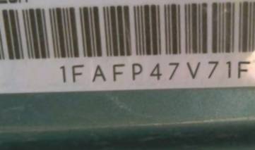 VIN 1FAFP47V71F223817