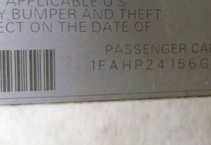 VIN 1FAHP24156G172754