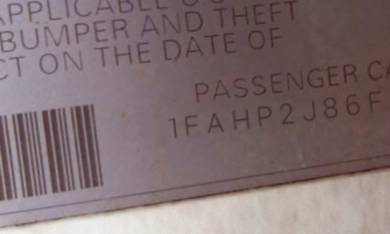 VIN 1FAHP2J86FG148366