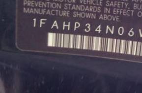 VIN 1FAHP34N06W136047