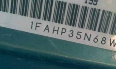 VIN 1FAHP35N68W292241