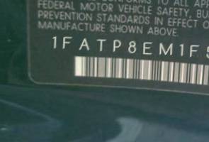 VIN 1FATP8EM1F5333215
