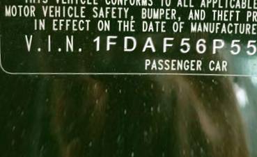 VIN 1FDAF56P55EC08627