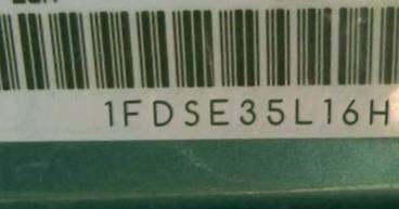 VIN 1FDSE35L16HA44433
