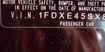 VIN 1FDXE45SX8DB58962