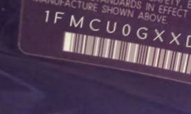 VIN 1FMCU0GXXDUB84653