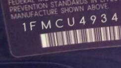 VIN 1FMCU49349KA35594