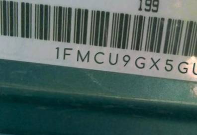 VIN 1FMCU9GX5GUB13644