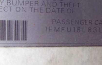 VIN 1FMFU18L83LB80118