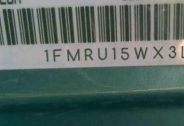 VIN 1FMRU15WX3LC01580
