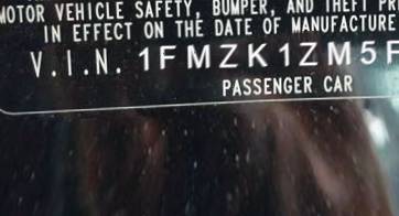 VIN 1FMZK1ZM5FKA28432