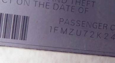 VIN 1FMZU72K24UB41553