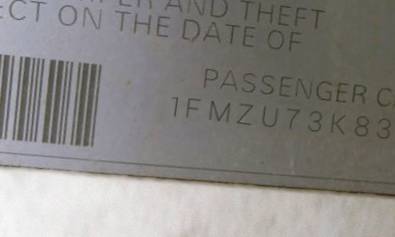 VIN 1FMZU73K83ZA54062