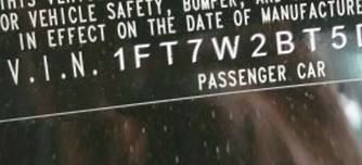 VIN 1FT7W2BT5DEB75207