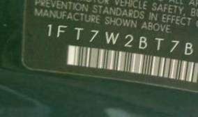 VIN 1FT7W2BT7BEC61986