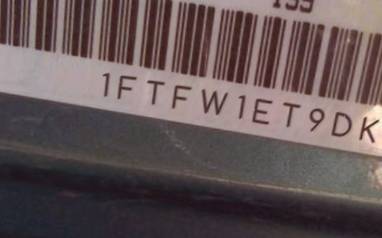 VIN 1FTFW1ET9DKE68255