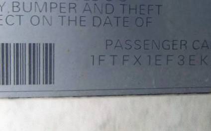 VIN 1FTFX1EF3EKE22820