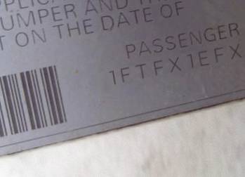 VIN 1FTFX1EFXEFA66181