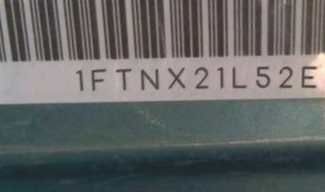 VIN 1FTNX21L52EB54022
