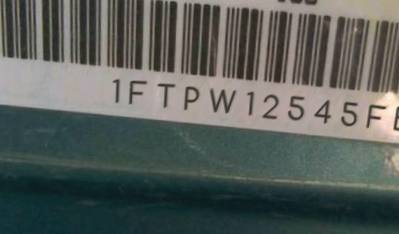 VIN 1FTPW12545FB34879