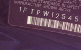VIN 1FTPW12545KE57904