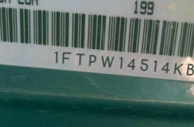 VIN 1FTPW14514KB29366