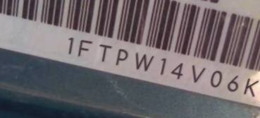 VIN 1FTPW14V06KC45354