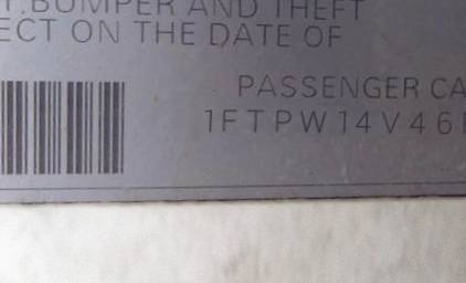 VIN 1FTPW14V46FB25453