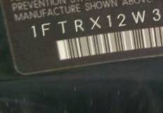 VIN 1FTRX12W34NA91123