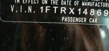 VIN 1FTRX14869FA49190