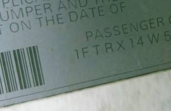 VIN 1FTRX14W58FC27409