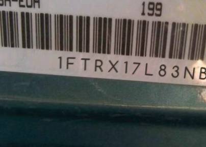 VIN 1FTRX17L83NB32827