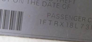 VIN 1FTRX18L73NA39053
