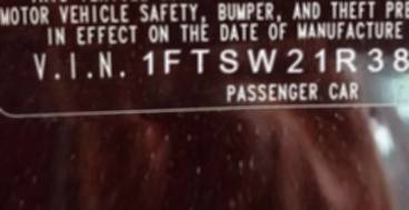 VIN 1FTSW21R38ED86556