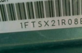 VIN 1FTSX21R08EB23941