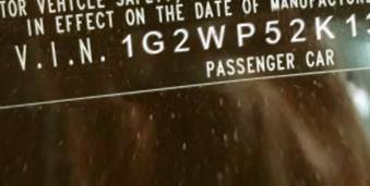 VIN 1G2WP52K13F127539