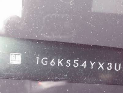 VIN 1G6KS54YX3U117326