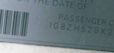 VIN 1G8ZH528X2Z247213