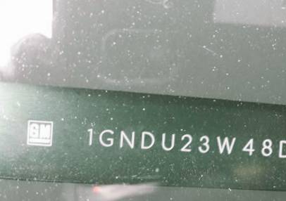 VIN 1GNDU23W48D190012