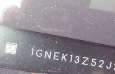 VIN 1GNEK13Z52J252783