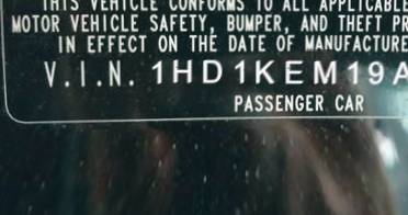 VIN 1HD1KEM19AB612023