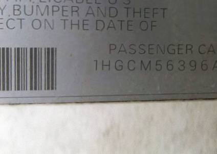 VIN 1HGCM56396A113577