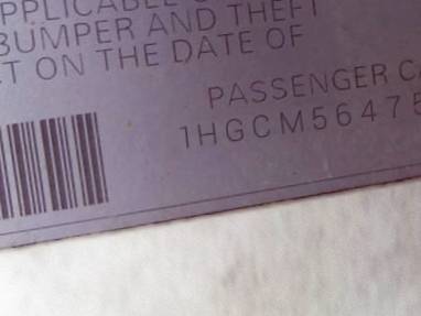 VIN 1HGCM56475A140929