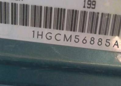 VIN 1HGCM56885A029678