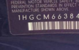 VIN 1HGCM66384A065881