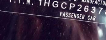 VIN 1HGCP26378A080331