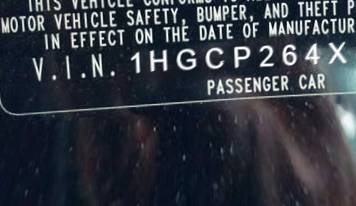 VIN 1HGCP264X8A096063