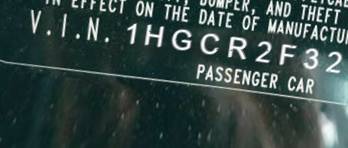 VIN 1HGCR2F32DA130301