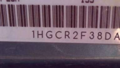 VIN 1HGCR2F38DA266996